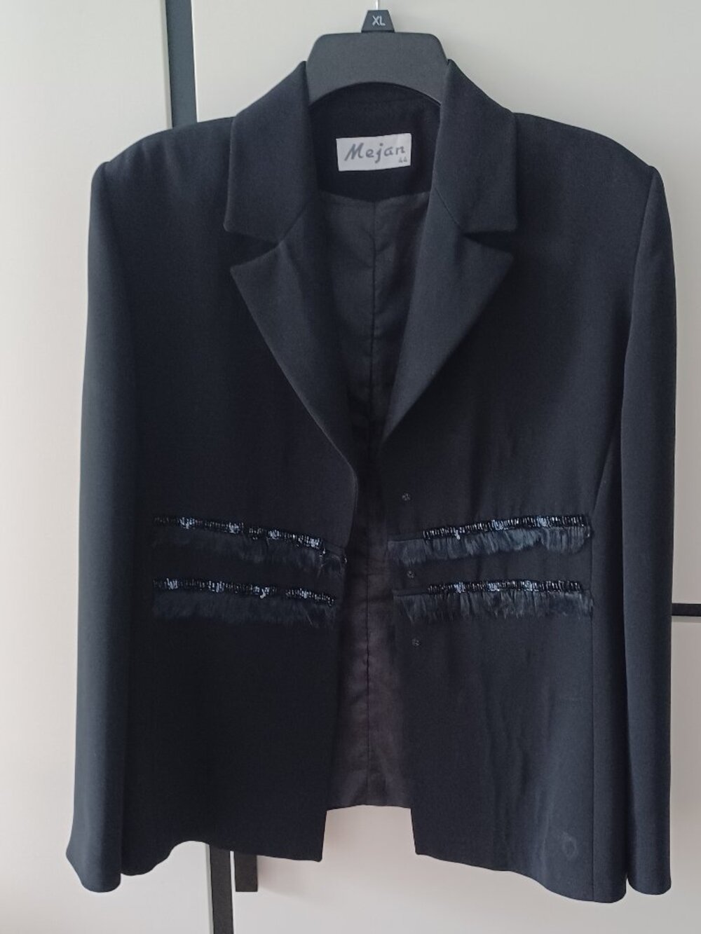 Mejan women's black jacket, size 44UE/10-12US